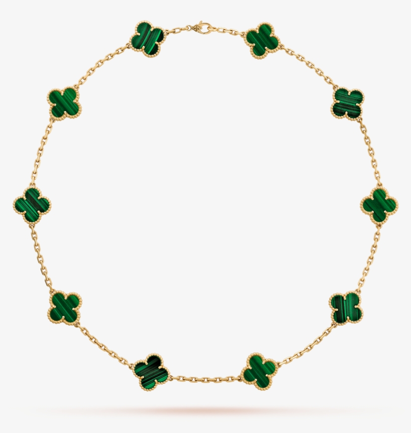 Vintage Alhambra Necklace, 10 Motifs - Van Cleef Alhambra Necklace Black, transparent png download