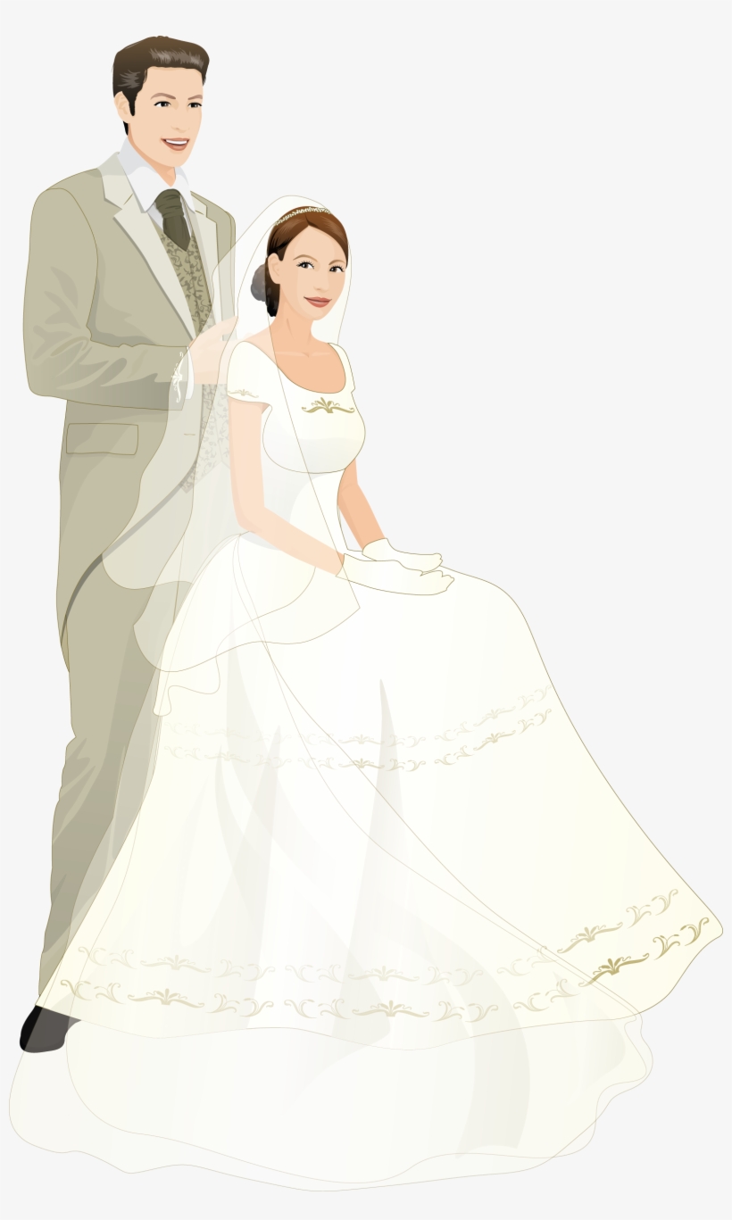0 7dbd5 7ed98697 Orig Clipart, Wedding Illustration, - Weadding Cartoon, transparent png download