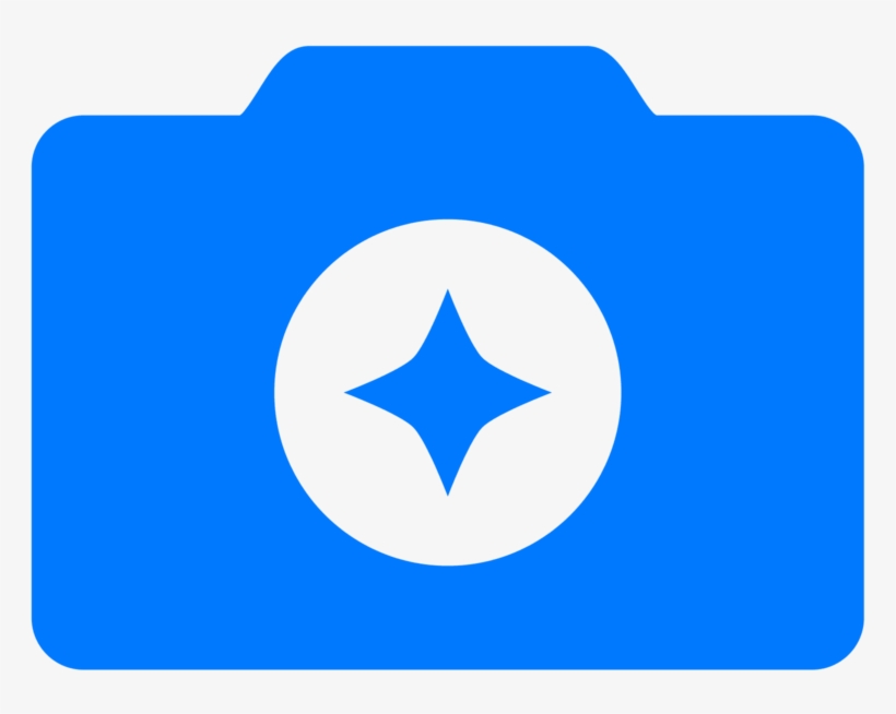 Camera Enhance Filled Icon - Circle, transparent png download