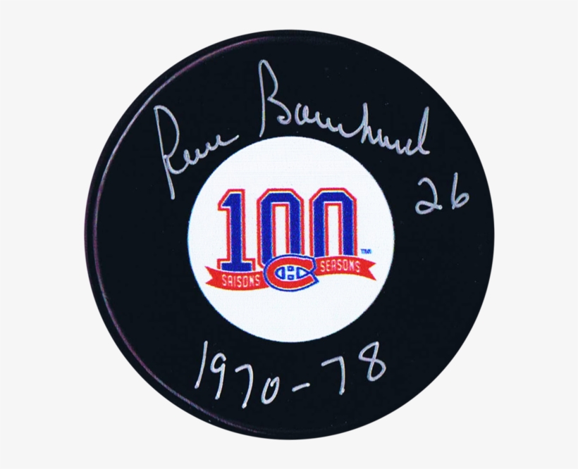 Pierre Bouchard Montreal Canadiens Autographed 100th - Circle, transparent png download