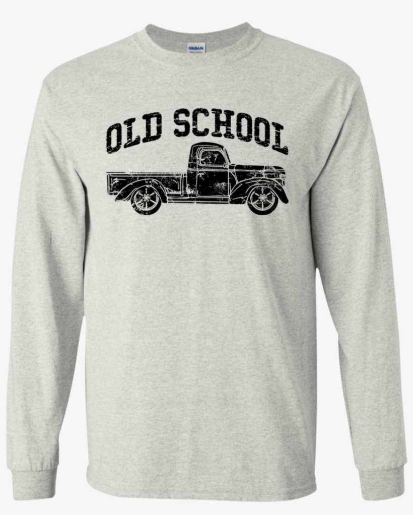 Old School Vintage Distressed Antique Truck Long Sleeve - Long-sleeved T-shirt, transparent png download