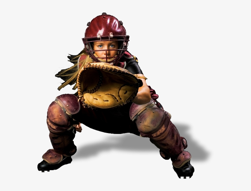 When - Female Softball Catcher, transparent png download