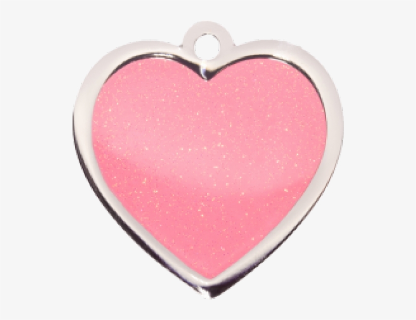 Pink Glitter Heart 32x33mm Fashion Pet Tag By Bow Wow - Tag Em Png Pink, transparent png download