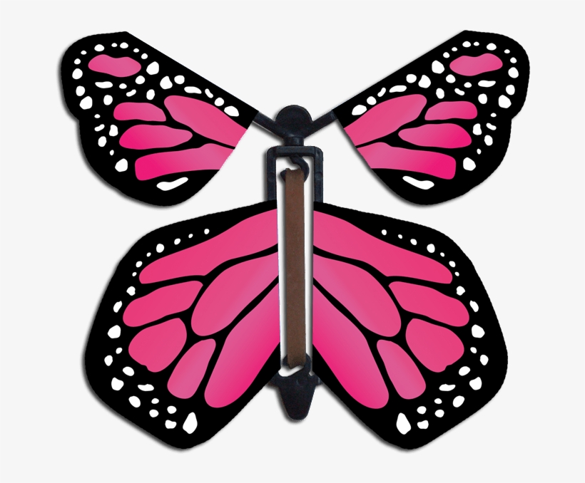 Pretty In Pink Wind Up Flying Butterfly - Happy New Year Butterfly, transparent png download