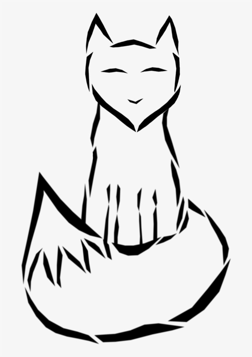 Tribal Fox Design For Tattoo - Transparent Background Fox Tribal, transparent png download