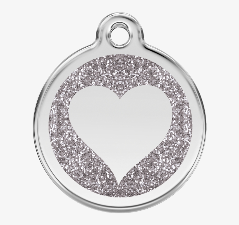 Glitter Heart Pet Tag - Locket, transparent png download