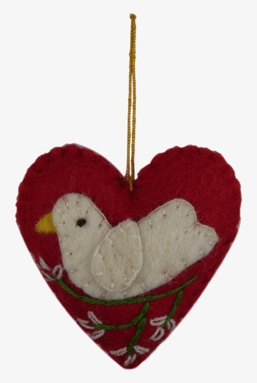 Dove Felt Christmas Decoration Karma Gear - Heart, transparent png download