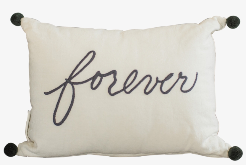 Forever Pillow With Pom Poms - Throw Pillow, transparent png download
