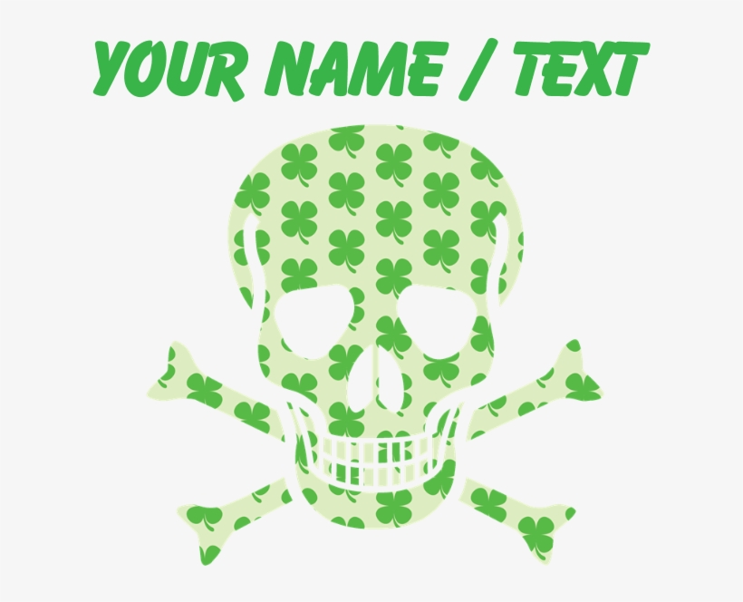 Custom Irish Pirate Skull And Crossbones Mousepad - Orange Transparent Paw Prints, transparent png download