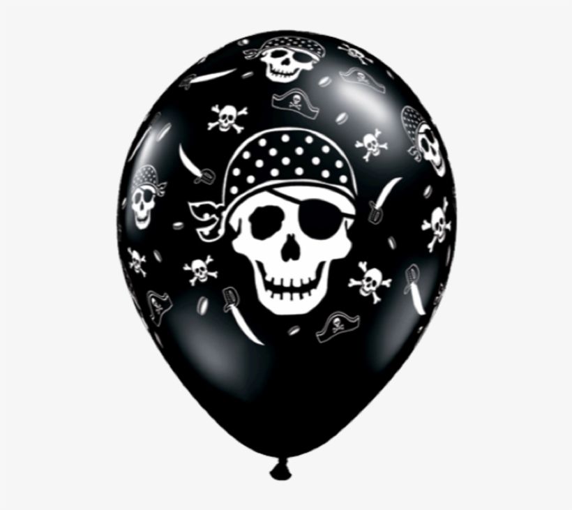 Pirate Skull & Cross Bones Black , Pose Med - Skull And Bones Happy Birthday, transparent png download