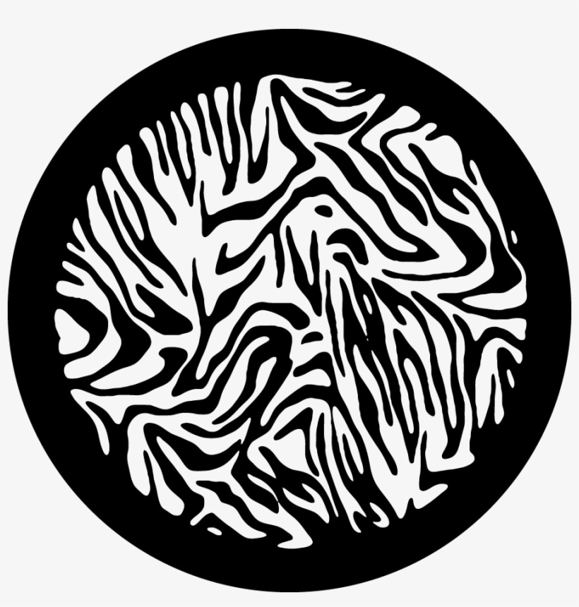 Zebra Print 1 Gobo - Circle, transparent png download