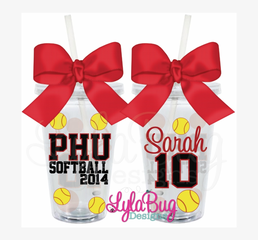 Softball Player Acrylic Tumbler - Box, transparent png download