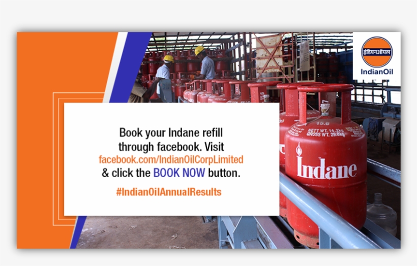#book Your Indane Refill Through Our Facebook Page - Indian Oil Corporation, transparent png download