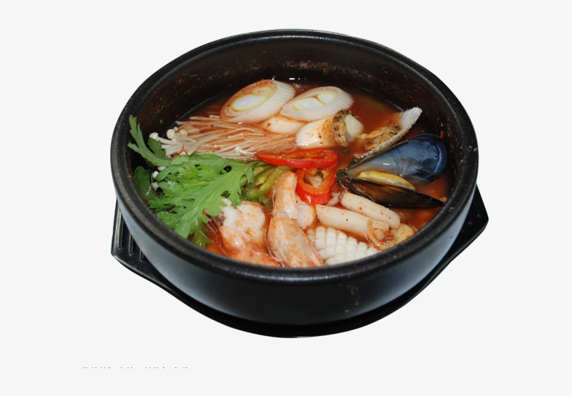 Kimchi Jjigae Squid As Food Clam Hot - Cazuela De Camaron Png, transparent png download