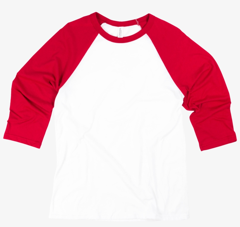 White / Red - Long-sleeved T-shirt, transparent png download