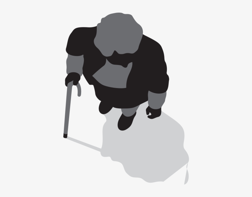 Older Person - Silhouette, transparent png download
