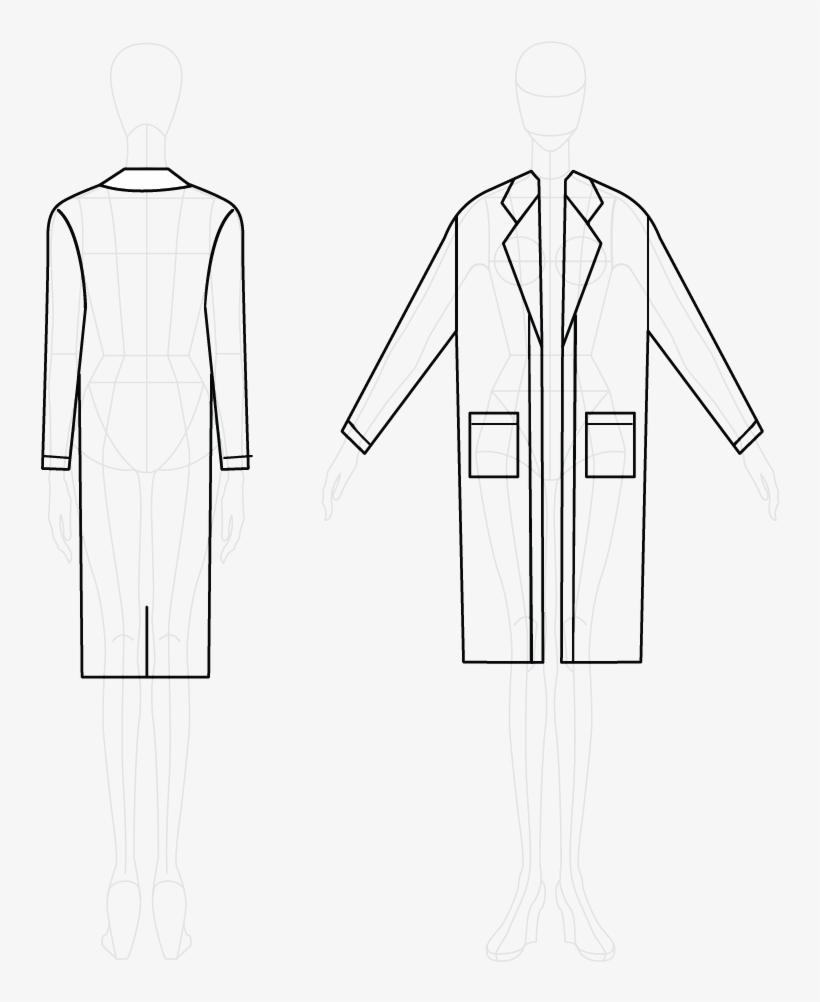 The Lf Trench Coat - Sketch, transparent png download