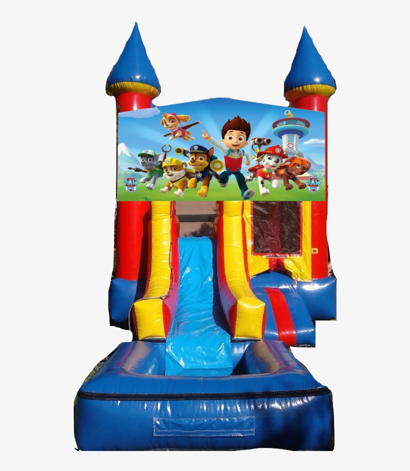 Water Slide Castle Combo Front Jumper Paw Patrol - Paw Patrol Water Slide Rental, transparent png download