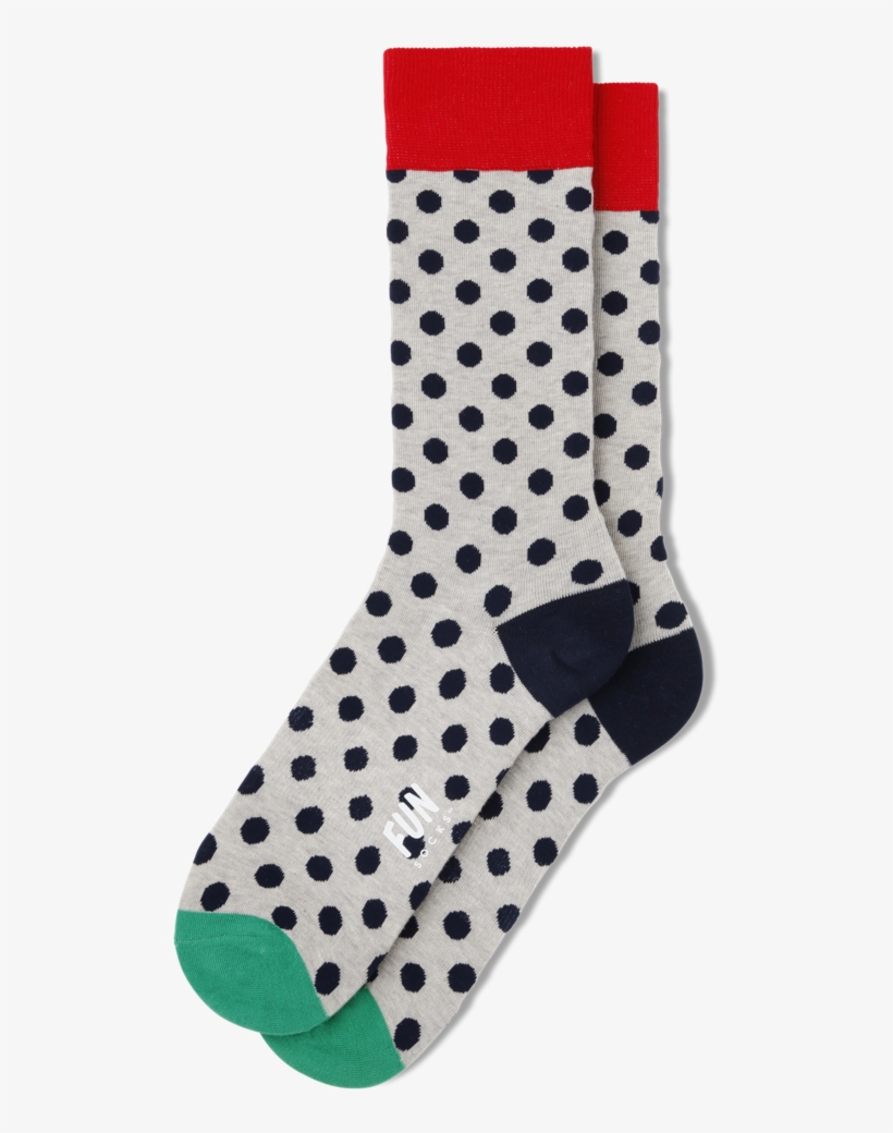Men's Polka Dot Socks - Sock, transparent png download