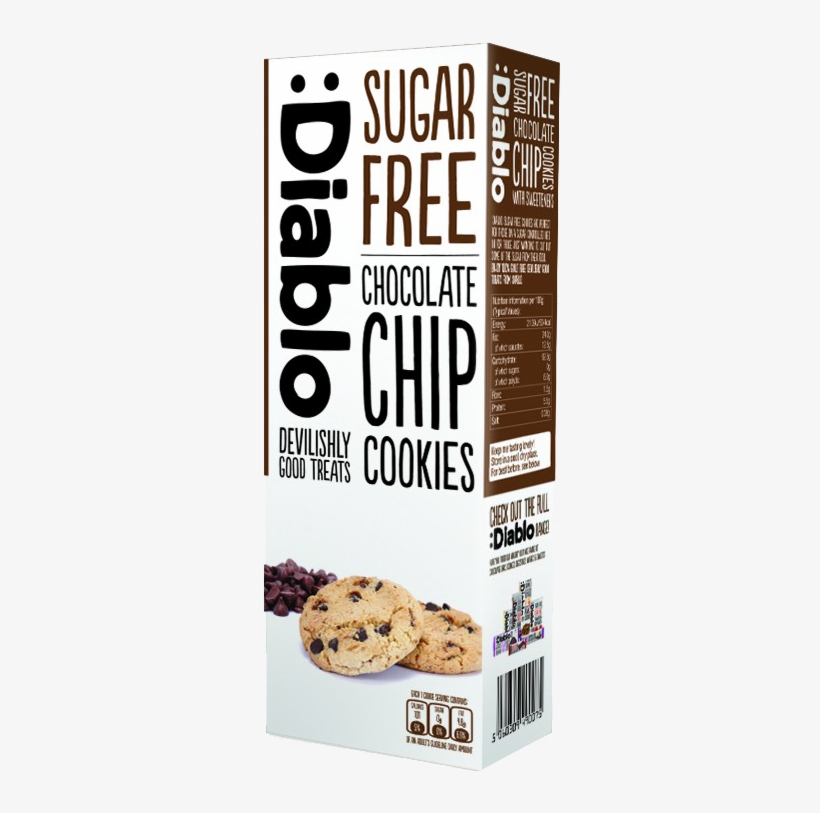 Sugar Free Chocolate Chip Cookies - Diablo Sugar Free Chocolate Chip Cookies, transparent png download
