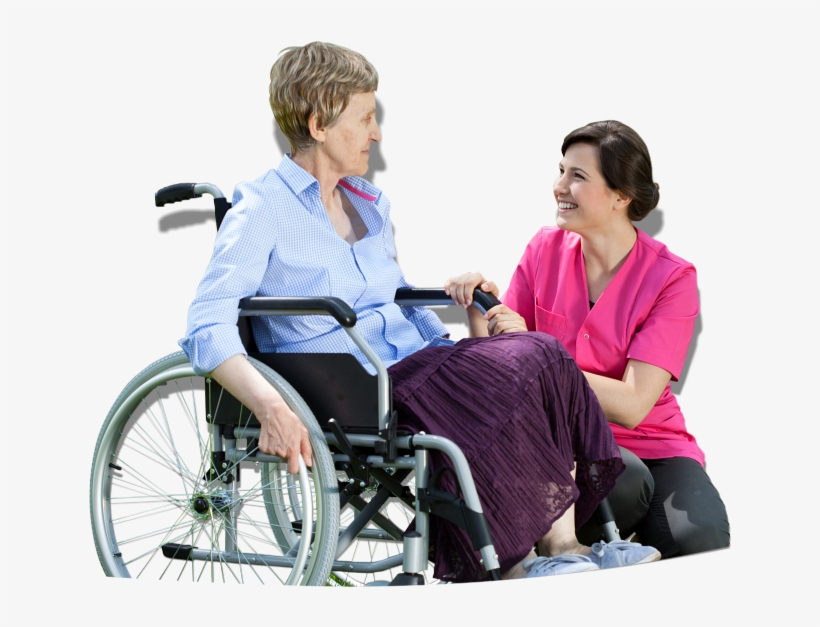 Elderly Png - Caregiver Wheelchair Png, transparent png download