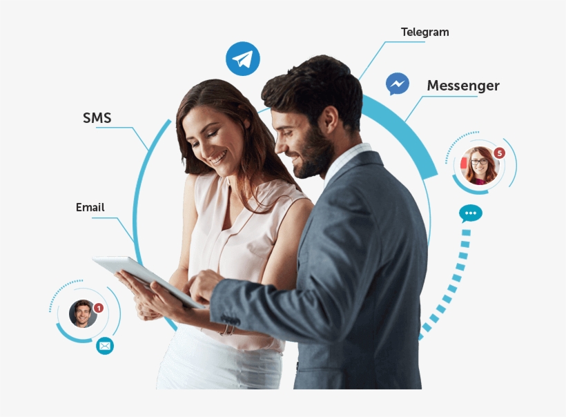 Start A Conversation On Facebook Messenger And Telegram - Instant Messaging, transparent png download