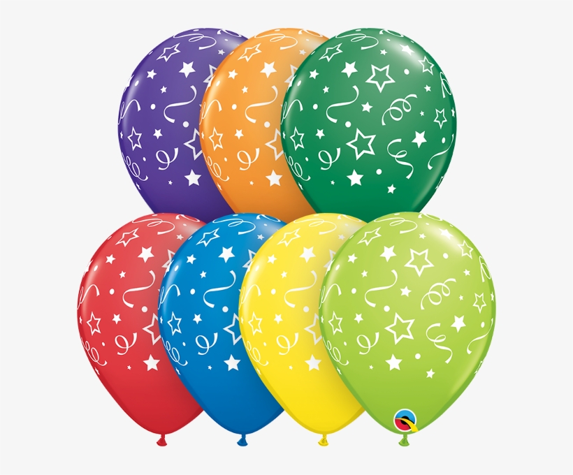 87291 Stars, Dots, & Confetti Latex Balloon - Balloon, transparent png download