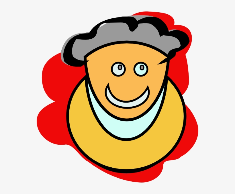 Smiling Cartoon Man Svg Clip Arts 564 X 597 Px, transparent png download