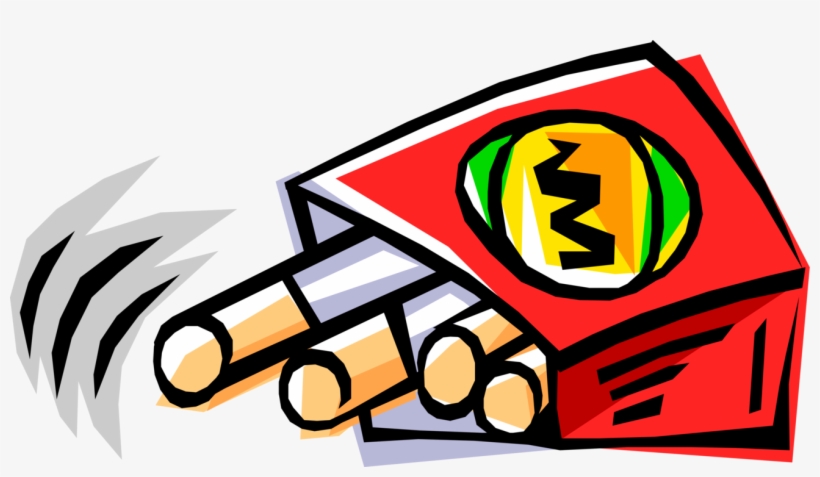 Vector Illustration Of Smoker's Package Of Cigarettes - たばこ, transparent png download
