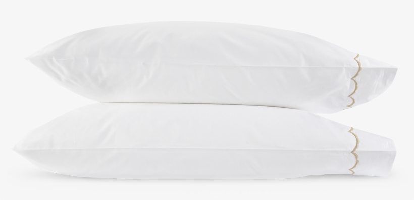 White Sierra Percale Sheeting With A Graceful Embroidered - Throw Pillow, transparent png download