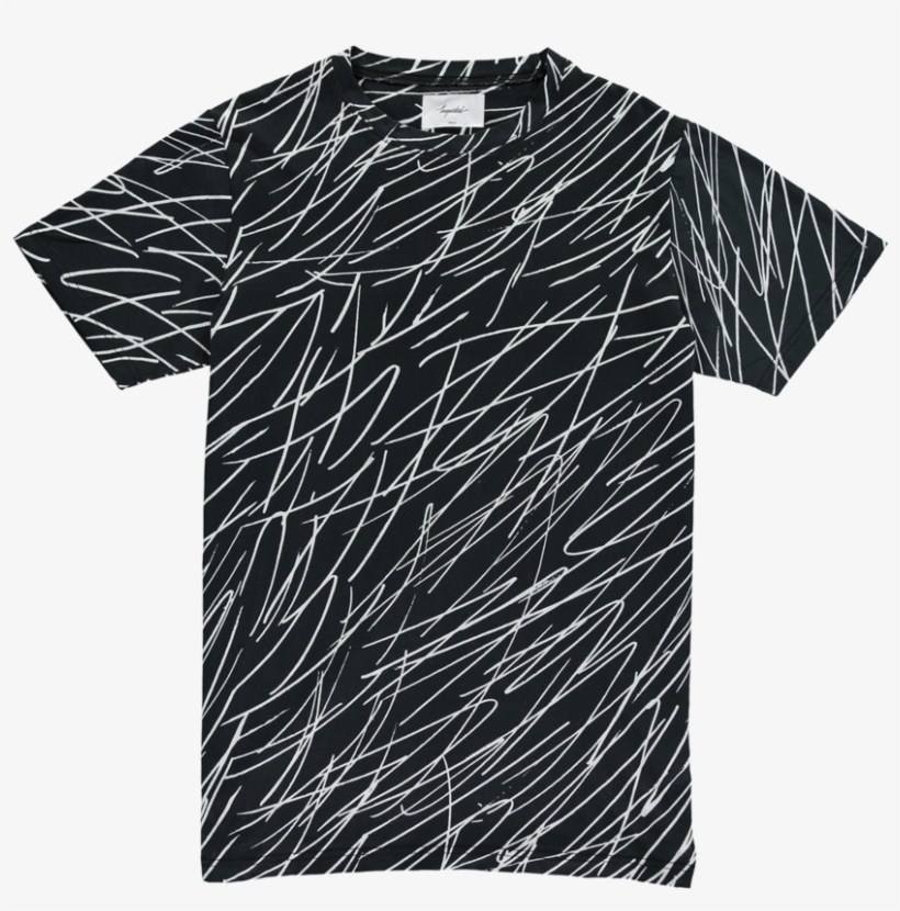 Scribble T-shirt Black - Scribble T Shirt, transparent png download