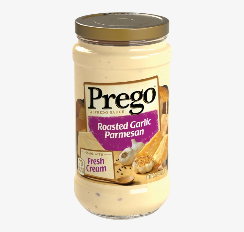 Roasted Garlic Parmesan Alfredo Sauce - Prego Roasted Garlic Parmesan Alfredo Sauce, transparent png download