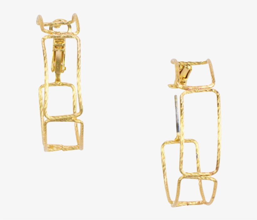 John Wind Rectangle Hoop Earrings - Earrings, transparent png download