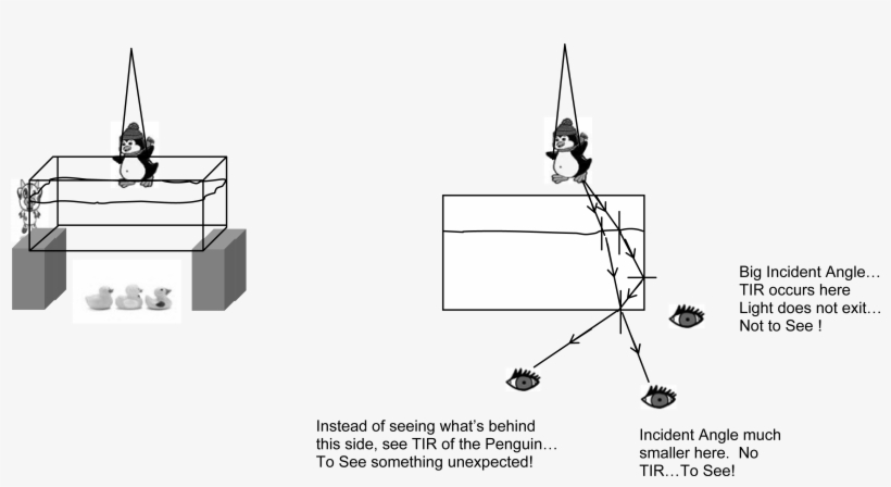 Total Internal Reflection - Diagram, transparent png download