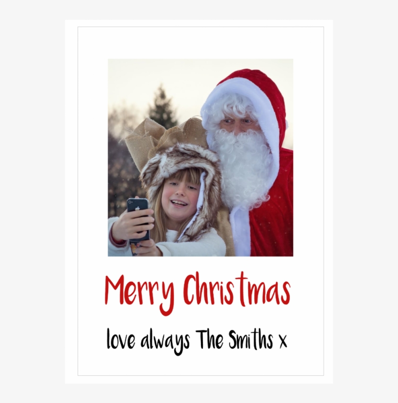 Flat Polaroid A6 - Kerstman En Bekende Nederlander, transparent png download