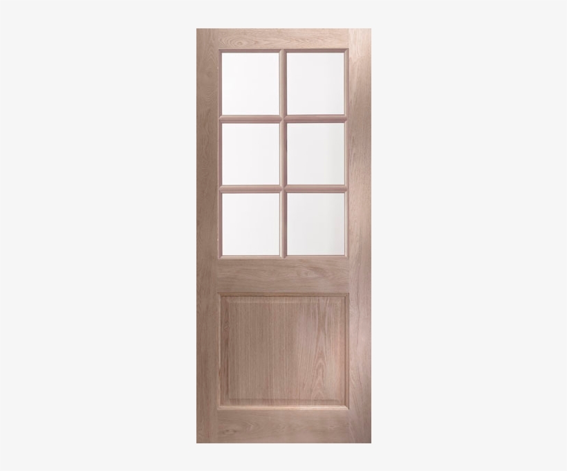 Jeld-wen Brooke 6 Lite Glazed Oak Veneer Exterior Door - Doors Exterior Wooden Glazed, transparent png download