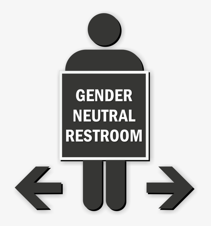 Gender Neutral Restroom Die Cut Sign Kit - Sign, transparent png download