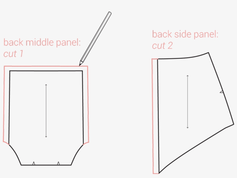 Draw A Line Parallel From The Waistband At This Marking - Diagram, transparent png download
