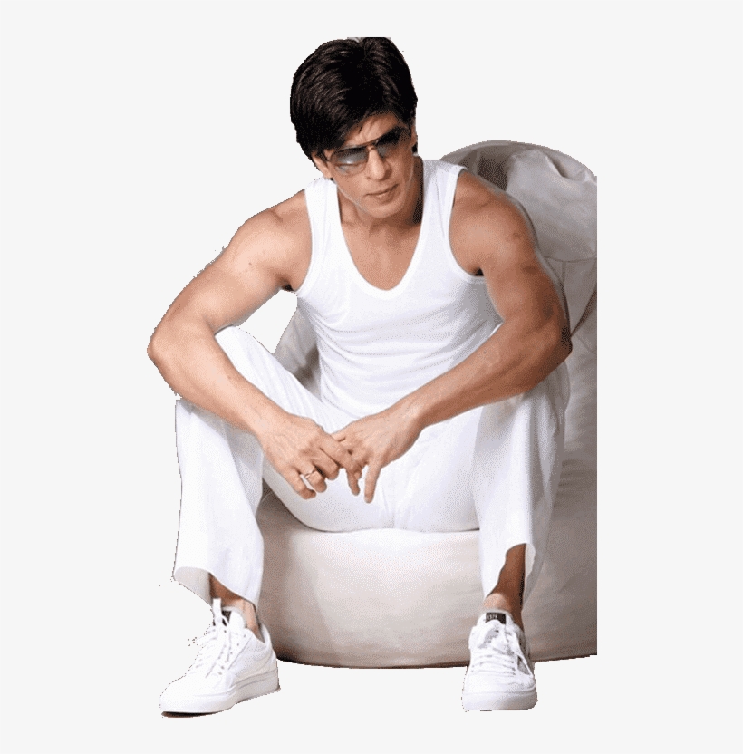 Shahrukh Khan Sitting On Bean Bag - Shahrukh Khan White Shoes, transparent png download