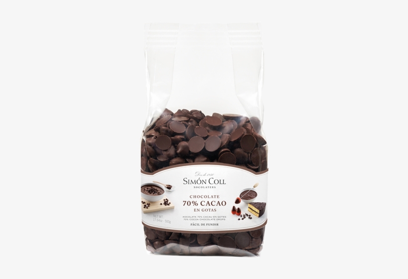 Gotas Chocolate 70% Cacao B500g - Chocolate, transparent png download