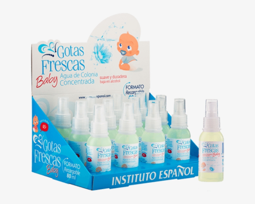 Gotas Frescas Baby Agua De Colonia Concentrada 80ml - Gotas Frescas Agua De Colonia Concentrada Logo, transparent png download