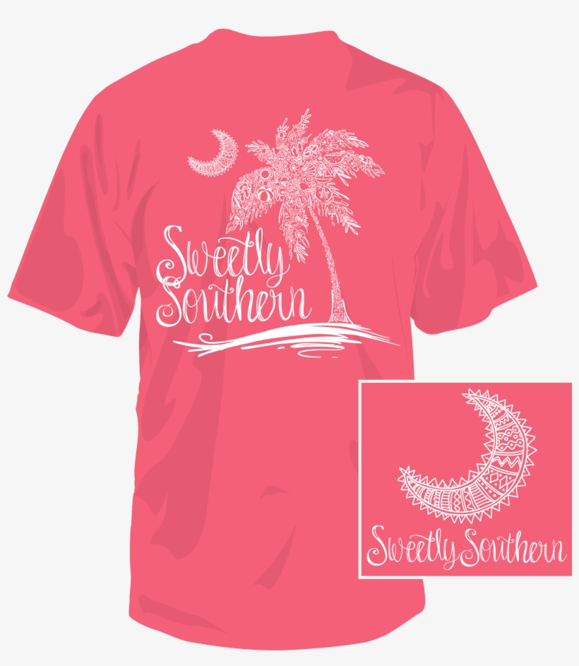 Sweetly Southern Palm Tree Short Sleeve T-shirt In - Shirt, transparent png download