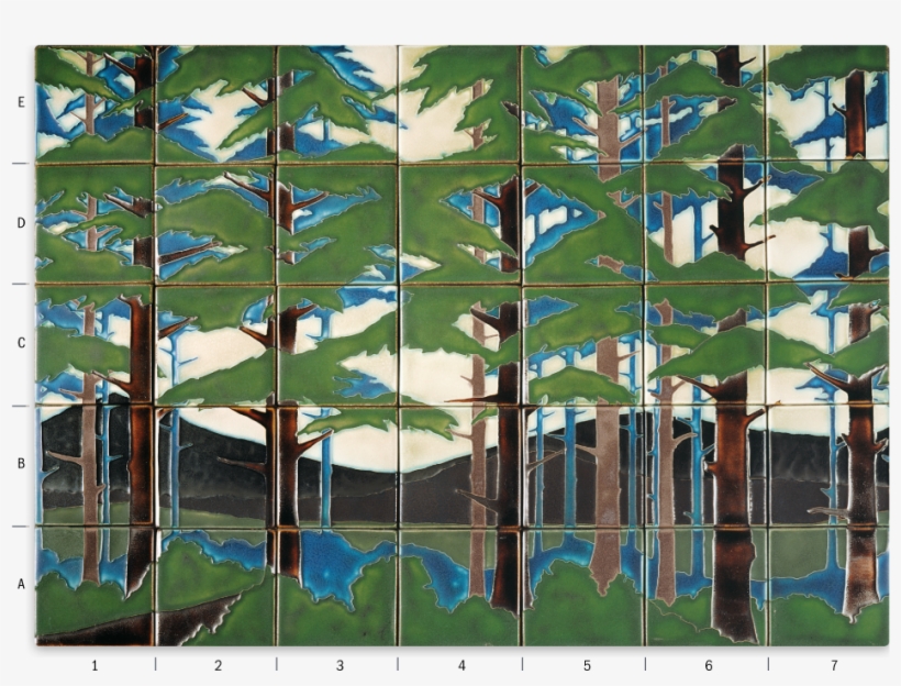 Pine Landscape Mural - Creative Arts, transparent png download