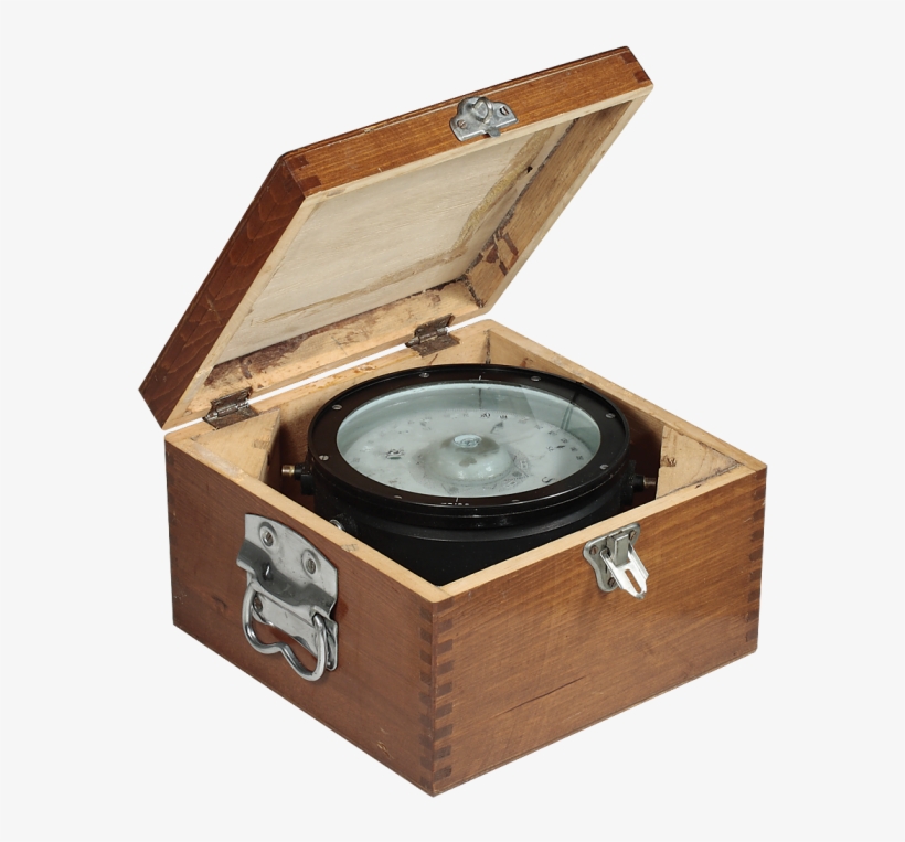 08 9508000000 Small Nautical Compass In Wooden Box - Wood, transparent png download