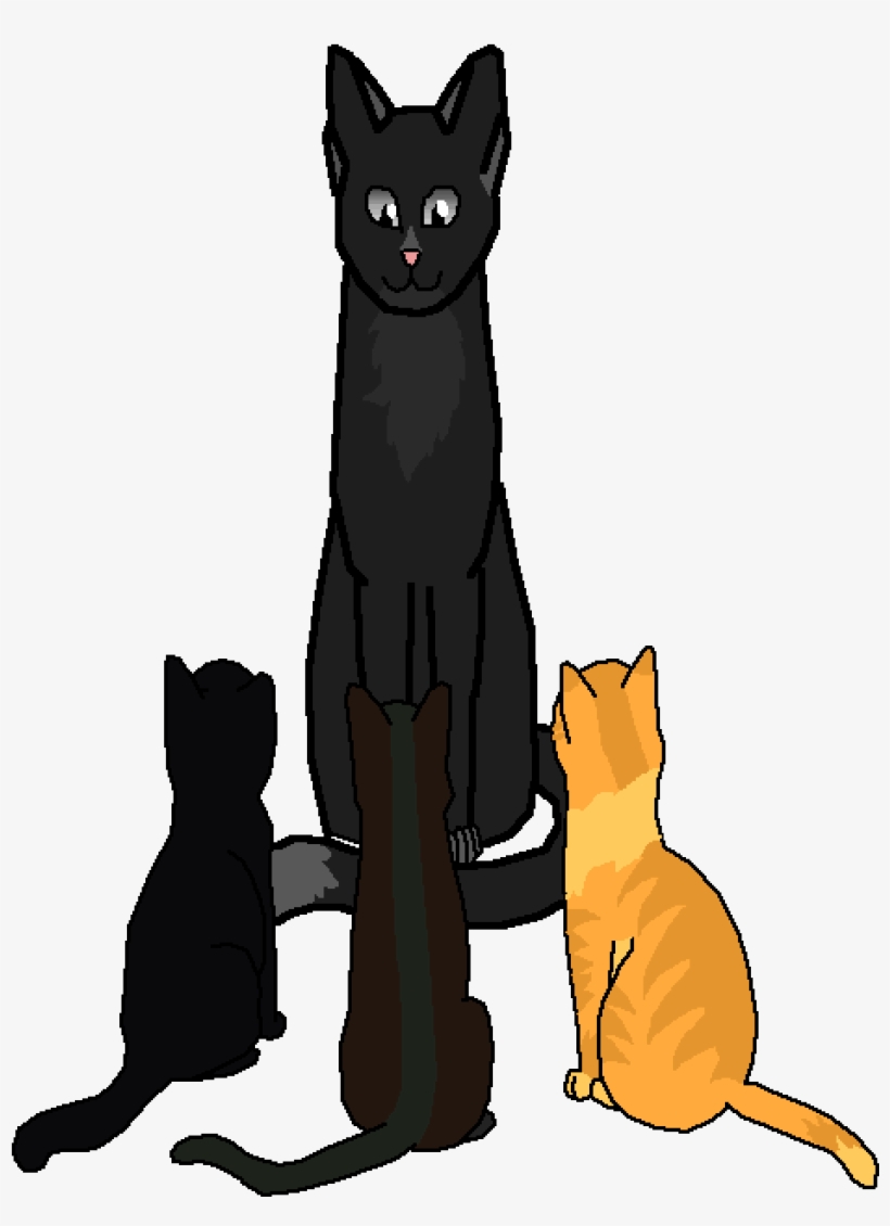 Wolfstar, Nightpaw, Snakepaw, And Lionpaw - Black Cat, transparent png download