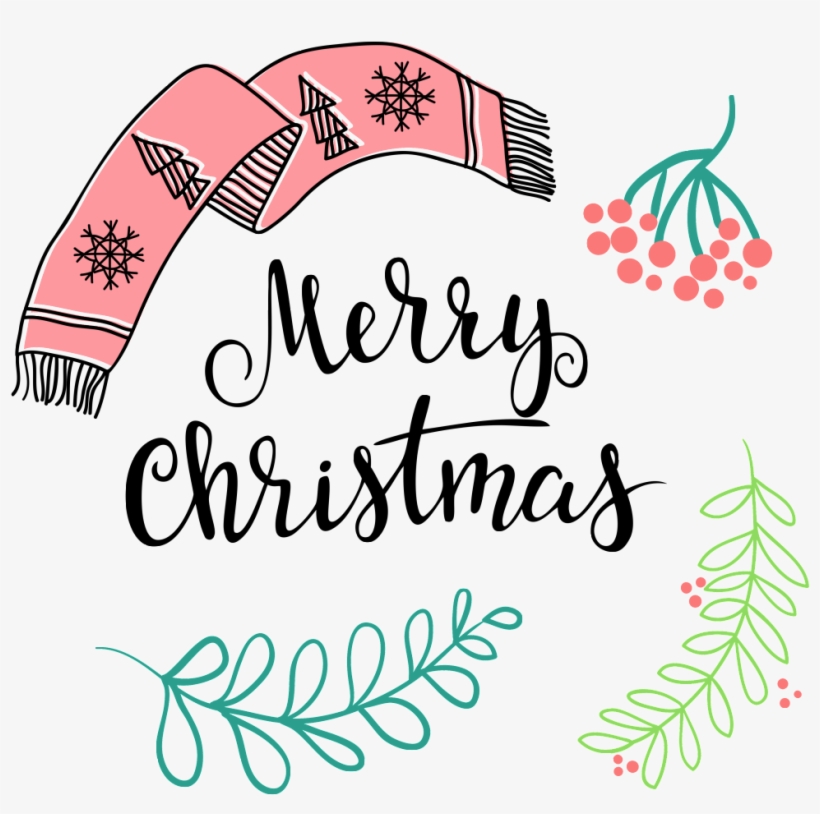 Hand Drawn Christmas Flower Decoration, transparent png download