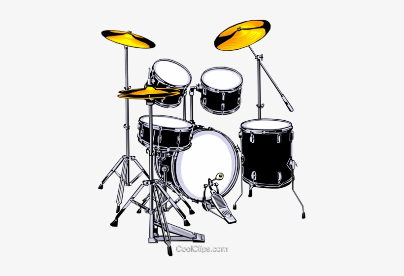 Drum Set Royalty Free Vector Clip Art Illustration - תופים איור, transparent png download