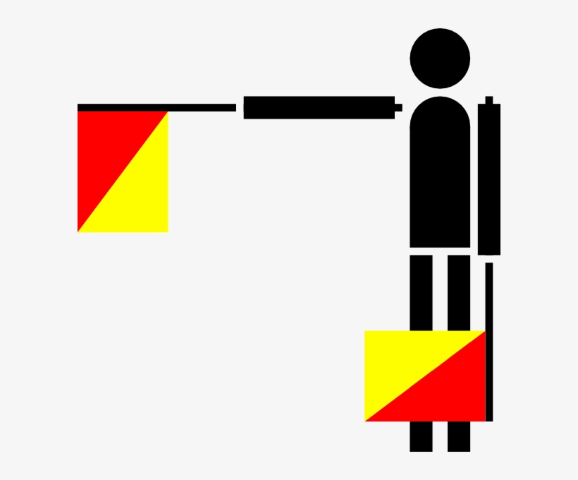 Free Vector Semaphore Bravo Clip Art - Semaphore Flags B, transparent png download