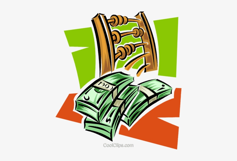 Abacus And Dollar Bills Royalty Free Vector Clip Art, transparent png download