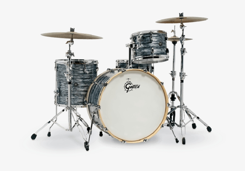 Gretsch Renown 4 Pc Drum Set With 24 Silver Oyster - Gretsch Renown 3pc, transparent png download